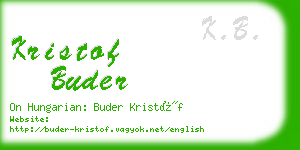 kristof buder business card